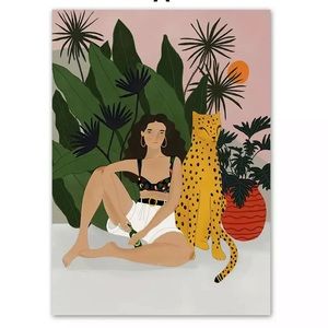 Anthropologie print art wall decor hangin Giclee Jungalow tropical boho home